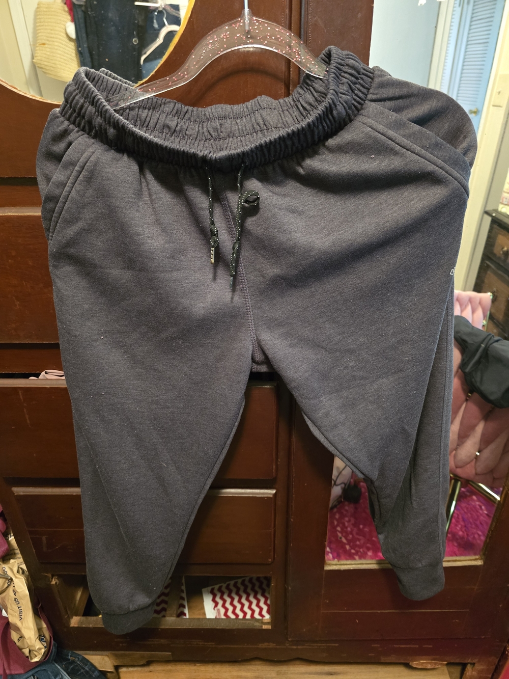 Dark Charcoal Drawstring Jogger Sweatpants